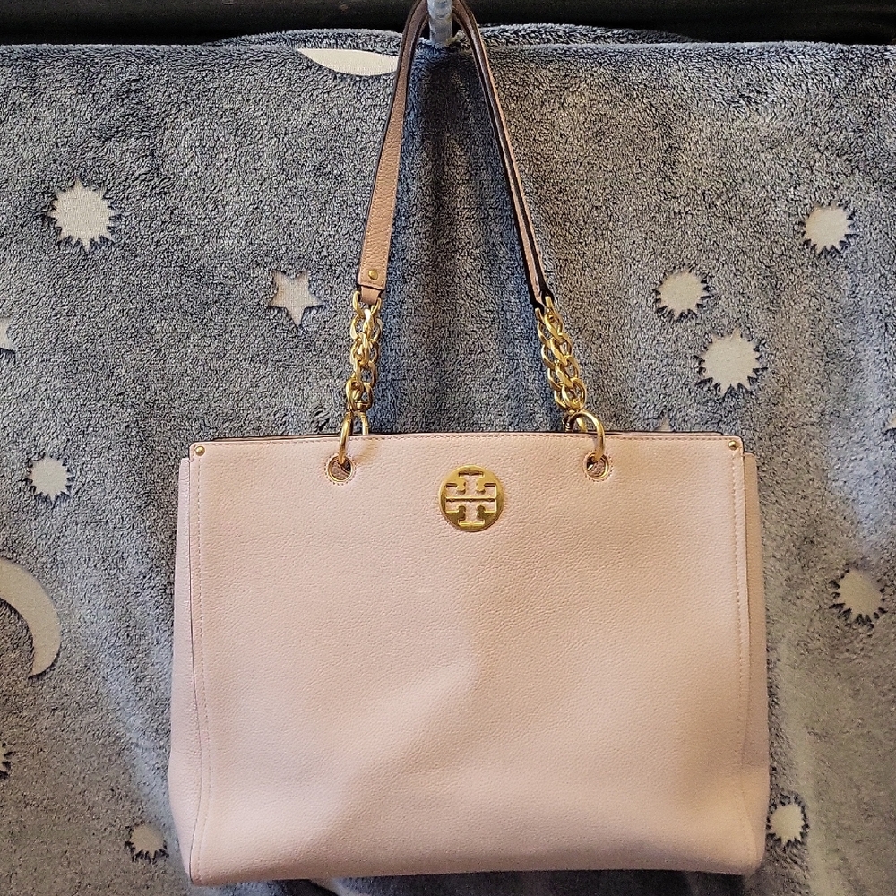 Tory Burch Blush Tote with Gold Accents